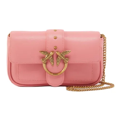 PINKO Pocket Love Сумка через плечо из коровьей кожи женская светло-розовая
