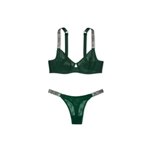 Victoria's Secret Комплект нижнего белья Женское Темно-зеленый