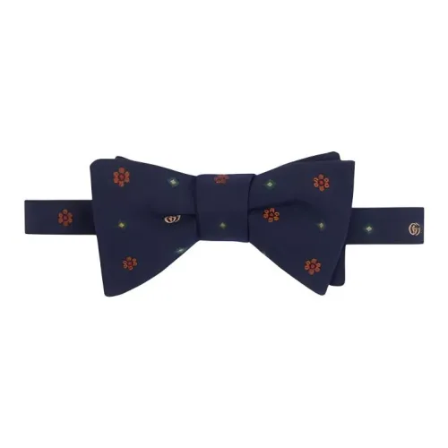 GUCCI Шерсть Галстуки Мужской Темно-синий