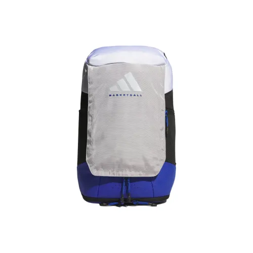 Adidas Переработанный полиэстер рюкзак унисекс белый и коллегиальный синий чистый серый и черный