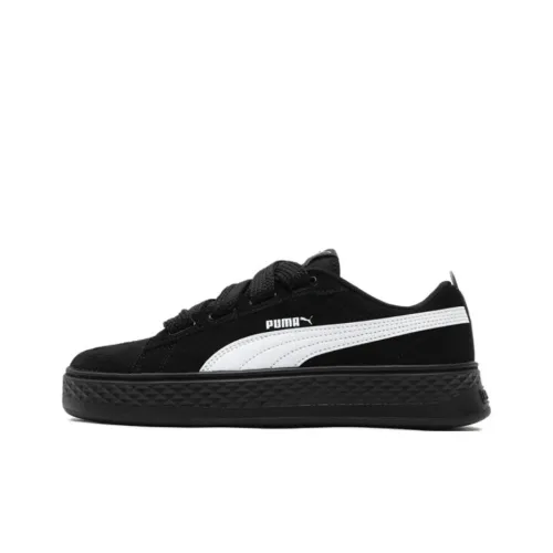 PUMA Платформа Устойчивые к истиранию Низкие Кроссовки для скейтбординга Женские Черные