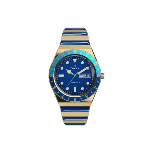 TIMEX Наручные часы Кварцевый механизм Нержавеющая сталь Ремешок 36 мм Синий циферблат Женские часы