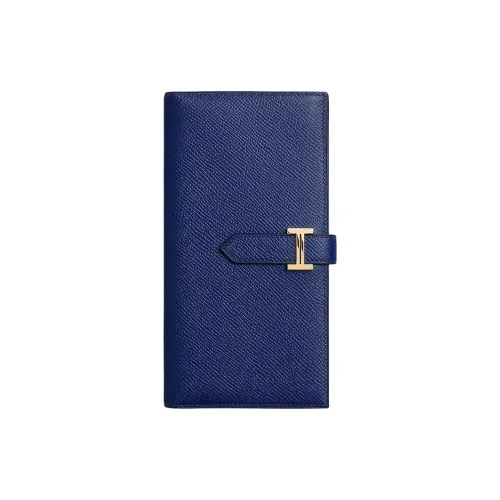 HERMES Bastia Epsom Телячья кожа Монета Кошелек Кошелек Женские 73 BLEU Saphir Сапфир Синий