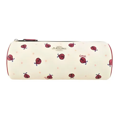 COACH ПВХ клатч Косметичка Маленький Женская Белый