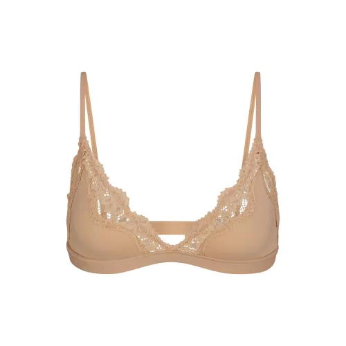SKIMS FITS EVERYBODY Кружево Треугольник Бюстгальтер Женский Глина Глина