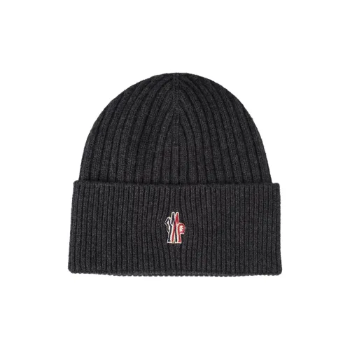 Moncler Кашемир Трикотажная ткань Шапки-бини Мужской Темно-серый