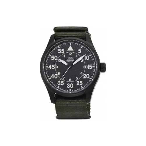 ORIENT Sports Collection Автоматический Механический Механизм Тканевый Ремешок Часы 42,4 мм Мужские Часы Черный Циферблат