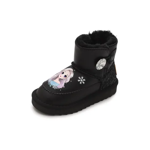 Budding Slip-Resistant Водонепроницаемый Теплоизоляционный MID Топ Детские ботинки Черный Детский