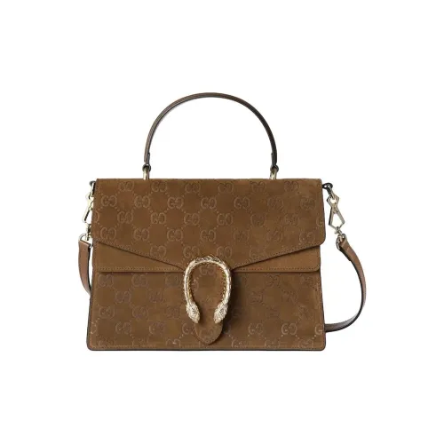 GUCCI Замша Одно Плечо Сумка Маленькая Женская Светло-Коричневая