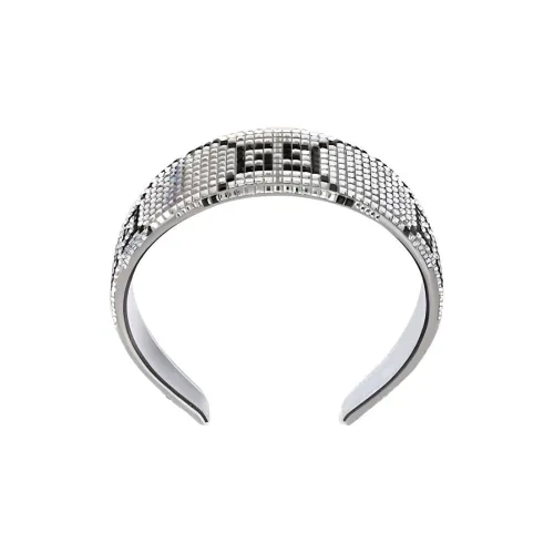 GUCCI Шелковые резинки для волос Женские Серебряные