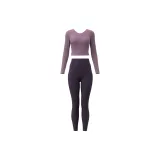 Ягодный Фиолетовый с длинными рукавами + Темный баклажан Фиолетовый штаны