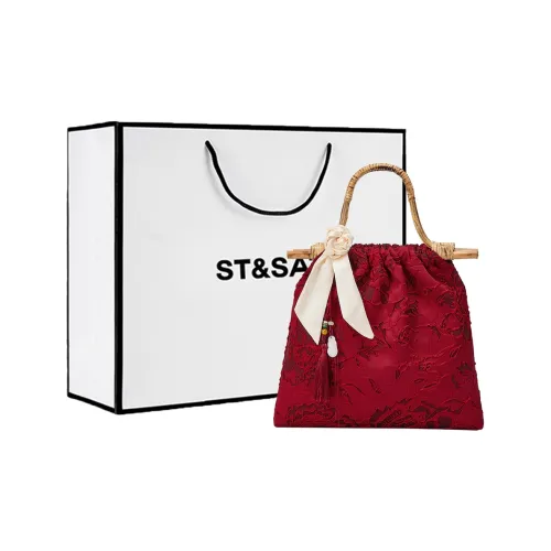 ST SAT Ткань Сумка Стандартная Женская Красная
