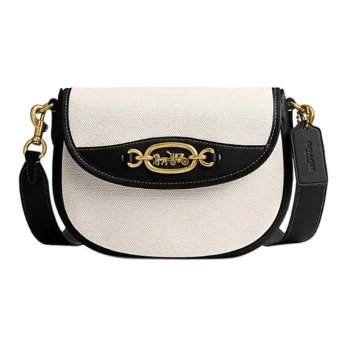 COACH Харлей Холст с Дубленой Кожей Перчатка Сумка через плечо Сумка на плечо Маленькая Женская Черная