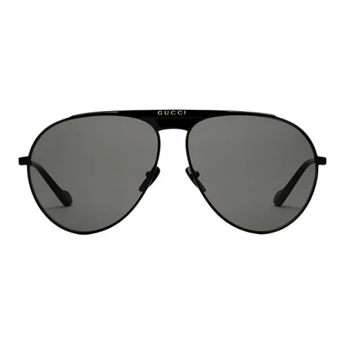 GUCCI Металлические Ацетатные Солнцезащитные Очки Aviator Мужские Черные
