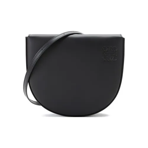 LOEWE Сумка из коровьей кожи Horseshoe сумка через плечо стандартная женская черная