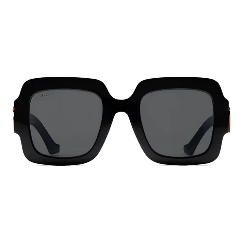 GUCCI Нерегулярная форма Солнцезащитные очки Женские Черный
