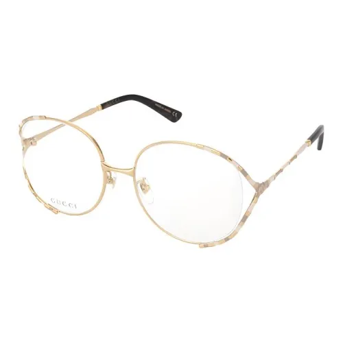 GUCCI Металл Нерегулярная форма Оправы для очков Женские Золото