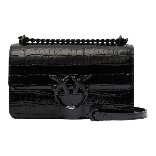 PINKO Love Bag Сумка через плечо из коровьей кожи Маленькая Женская Черная