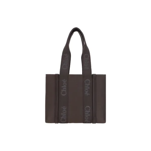 Chloe Linen Tote Bag Shopping Bag Crossbody Bag Medium Women's Brown