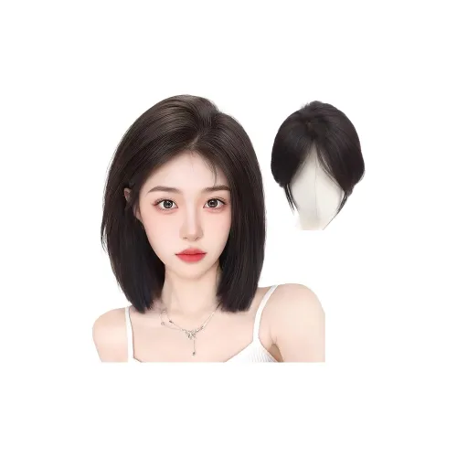 WANWANFENG 8 Дюйм Bang Перука для Женщин 100% Человеческие Волосы Легкая и Пышная