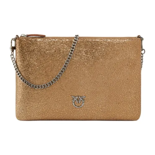 PINKO Galleria Телячья кожа Клатч Маленький Женский Золотой
