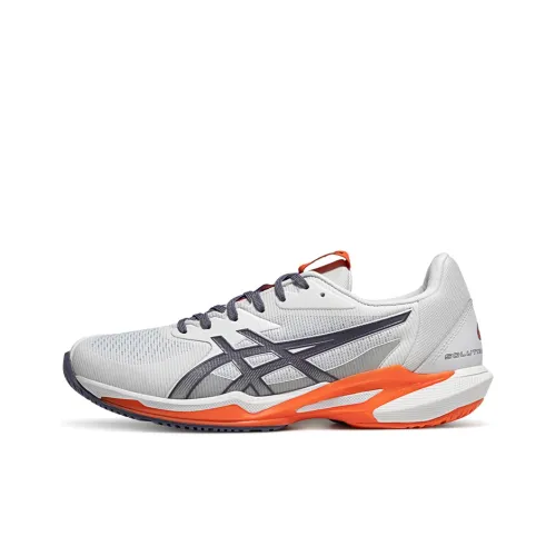 Asics Solution Speed FF 3 Low Топ Теннисные Кроссовки Мужские Белый Оранжевый Серый
