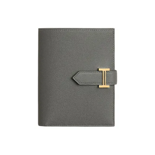 HERMES Bearn Телячья кожа Кошелек Женские 0L Grismeyer Дождевой облачный серый