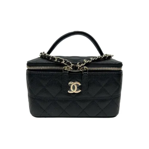 CHANEL Сумка через плечо из икорной коровьей кожи женская черная