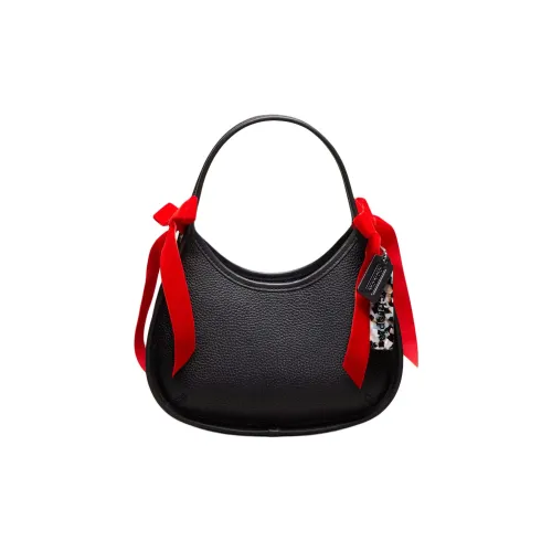 Coachtopia Ergo Litchi Grain Leather Bag Medium Women's Black