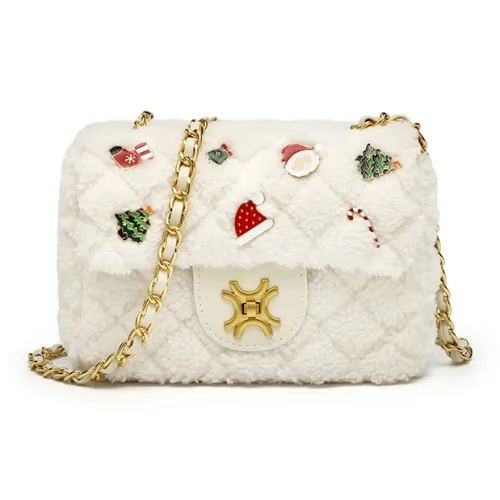 CLEVER KETCH ПУ (полиуретан) Маленькая квадратная сумка через плечо стандартная женская экрю розовый