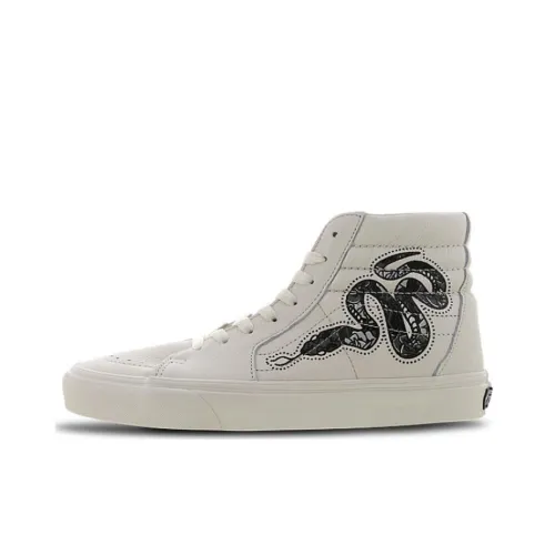 Vans SK8 High Скейтборд Кроссовки Унисекс Бежевые