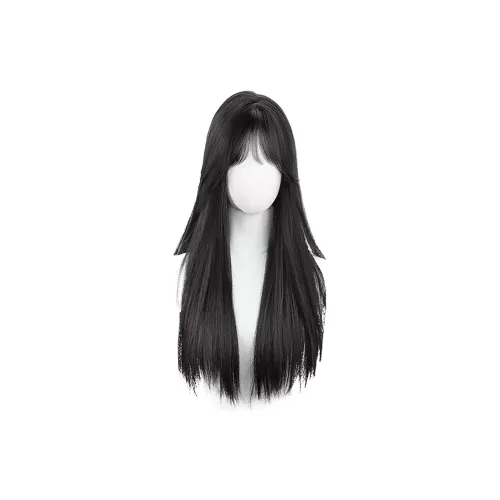 WANWANFENG First Love Sensation Черный Длинный Straight Парики