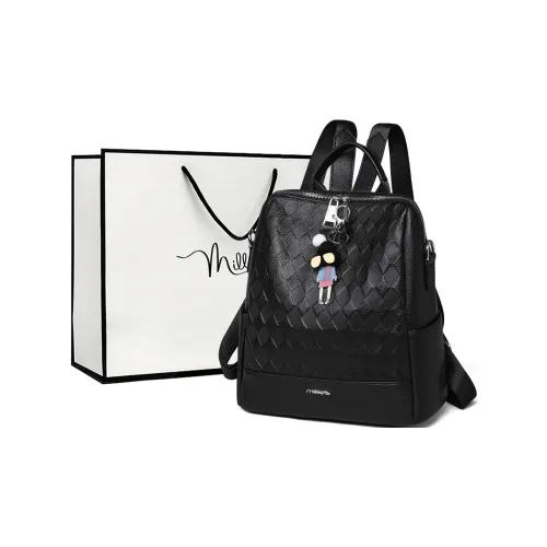 MILLIE'S Рюкзак из коровьей кожи с синтетической кожей большой женский черный