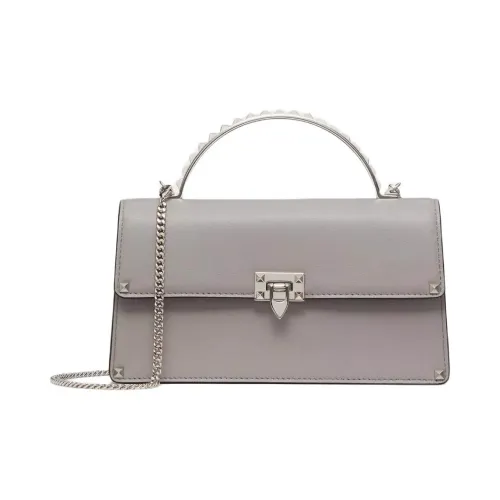 Valentino Rockstud Телячья кожа Сумка через плечо Сумка Мини Женская Серый