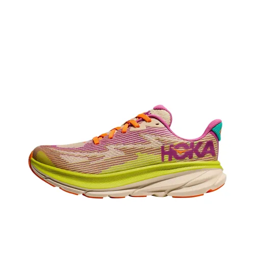 HOKA ONE ONE Clifton 9 Детская беговая обувь Низкий топ Фуксия Школьный возраст