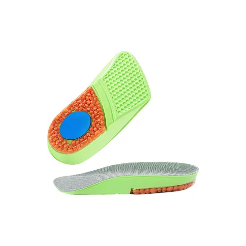 maigaole Серая ткань + Зеленый ПУ (полиуретан) + Гель + Попкорн Стельки Унисекс