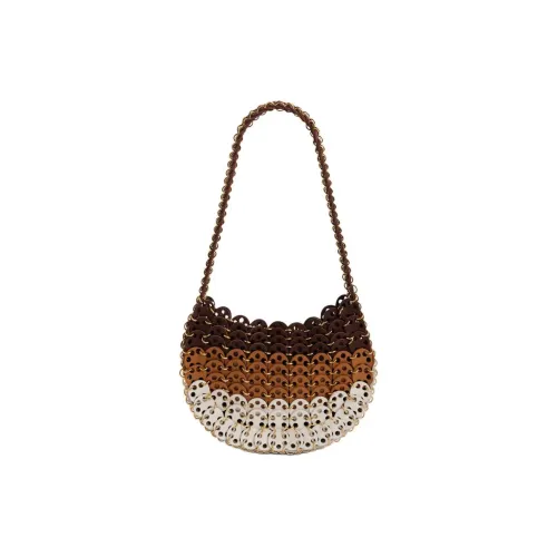 Paco Rabanne Телячья кожа Сумка через плечо Женская Коричневая