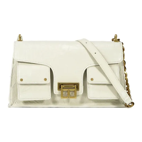 BOSSSUNWEN Сумка через плечо из коровьей кожи повседневная сумка на плечо для повседневного использования для работы для вечеринки женская экрю черная