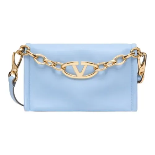 Valentino Vlogo Sheepskin Сумка через плечо Сумка Женская Светло-синяя