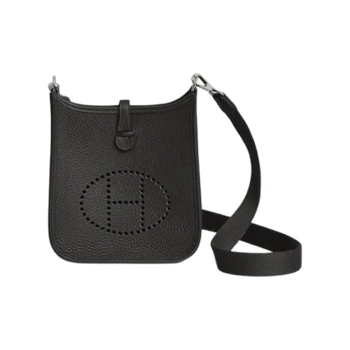 HERMES Evelyne Taurillon Clemence Коровья кожа Сумка через плечо Унисекс Deep Бронза