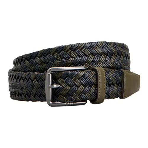 TOD'S Кожа Металл Хлопок Кожаные ремни Мужской Зеленый 3,5CM