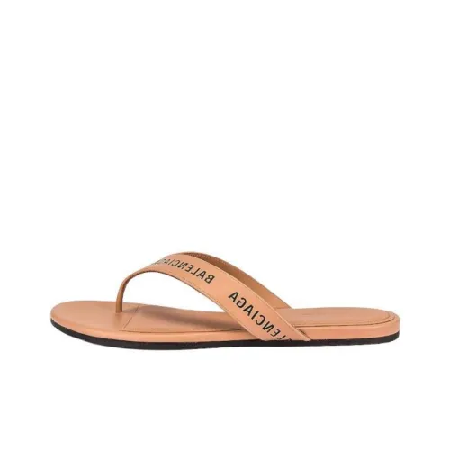 Balenciaga Круглые Шлепанцы Женские Бежевые