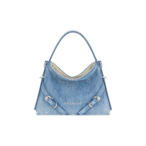 Givenchy Voyou Хлопок Через плечо Сумка Экстра мини Женская Средне-голубая