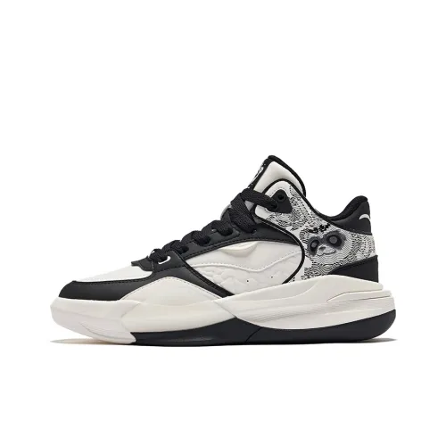 Erke Battery Panda 3V2 Противоскользящий Устойчивый к истиранию Высокий Топ Повседневная Обувь Женская Белый Черный