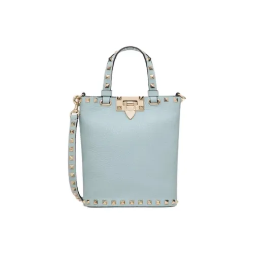 Valentino Rockstud Рельефная Телячья Кожа Одно Плечо Сумка Женская Ледниково-Синий