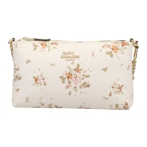 COACH Zip Top Crossbody Коровья кожа Сумка-подушка Сумка через плечо Маленькая Женская Экрю