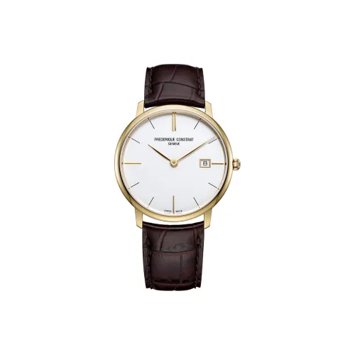 Frederique Constant Кварцевый механизм Мужские часы Часы Белый циферблат
