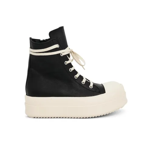 RICK OWENS Скейтборд Кроссовки Высокие Черные/Белые Женские