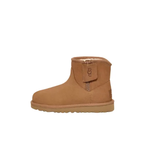UGG Classic Novelty Устойчивые к истиранию детские ботинки каштанового цвета