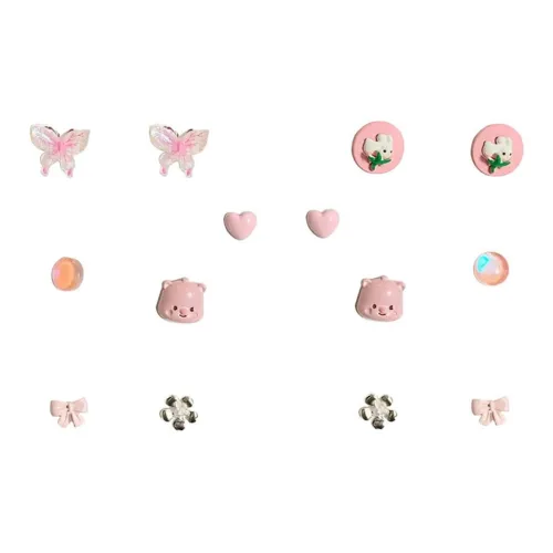 May10th Серебро S925 Серьги-гвоздики Женские Розовый